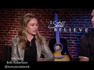 KJ Apa and Britt Robertson at I Still Believe Junket Interview