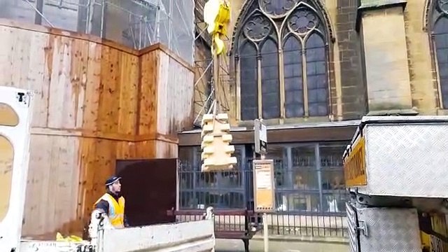 Cathédrale de Metz : une grue de 90 tonnes pour installer les nouveaux pinacles