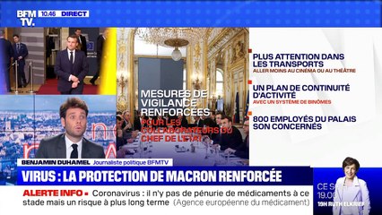 Virus : la protection de Macron renforcée - 10/03