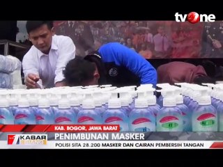 Polisi Tangkap 4 Penimbun dan Sita Ribuan Masker di Bogor