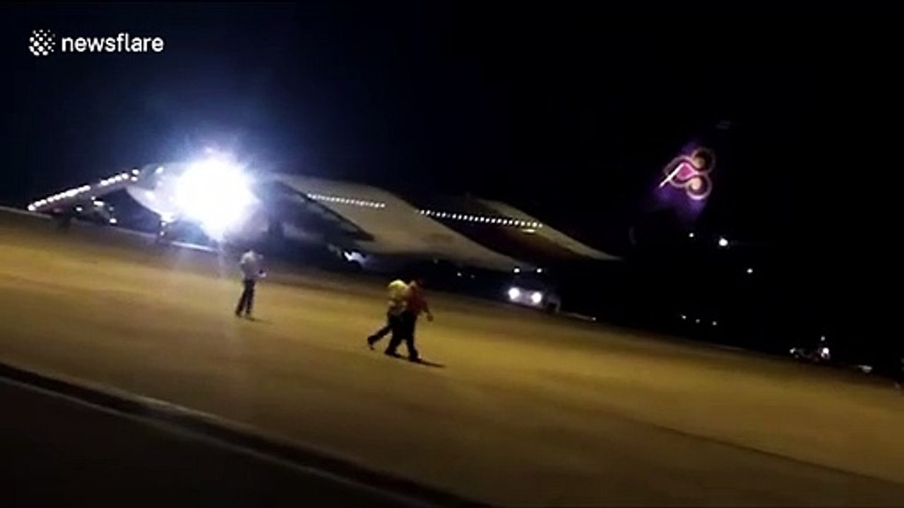 Passenger plane crashes into $40m Gulfstream private jet at airport in Laos