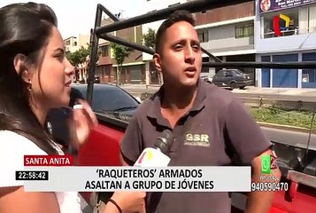 Santa Anita: "Raqueteros" armados asaltan a grupo de jóvenes