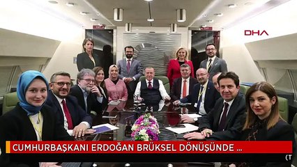 CUMHURBAŞKANI ERDOĞAN BRÜKSEL DÖNÜŞÜNDE GAZETECİLERİN SORULARINI YANITLADI