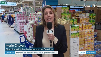 Confinement : « Il n’y pas de risque de pénurie », rappelle la directrice des hypermarchés Carrefour