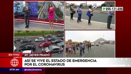 Primera Edición: Gran cantidad de gente espera movilidad en la Av. Javier Prado