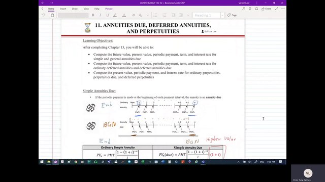 Annuities Due, Deferred Annuities and Perpetuities 001