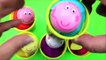 Peppa Pig Toys Wooden Balls Playdoh Surprise Cups Finger Family Song Teach Kids Colors-