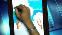 How to draw a beautiful landscape easily // step by step//Scenery drawing