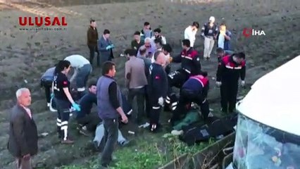 İşçi servisi şarampole devrildi 3 ölü, 14 yaralı