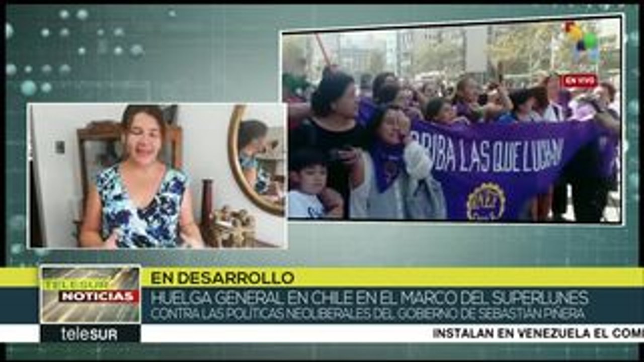 Chile: huelga feminista marcó la jornada de este lunes en el país