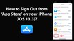 How to Sign Out from App Store on your iPhone (iOS 13.3)?