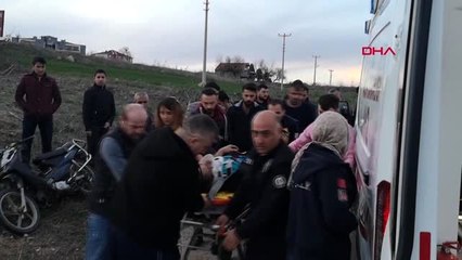 BURSA Devrilerek sürüklenen motosikletin sürücüsü ağır yaralandı