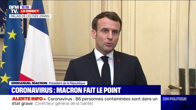 Emmanuel Macron sur le coronavirus: Nous avons acté d'une coopération beaucoup plus forte avec les autres pays de l'UE
