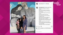 Vanessa Bryant and Daughters Pose in Front of Kobe and Gianna Mural