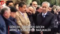 Melih Gökçek, önünden geçen Bülent Arınç'a işte böyle bakakaldı