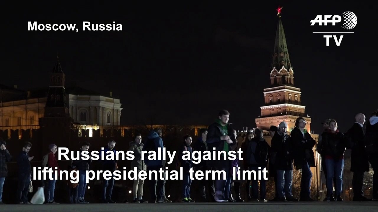 Dozens of people picket to protest constitutional reforms