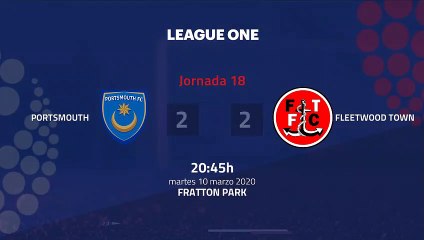 Resumen partido entre Portsmouth y Fleetwood Town Jornada 18 League One