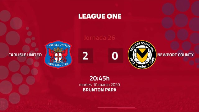 Resumen partido entre Carlisle United y Newport County Jornada 26 League Two