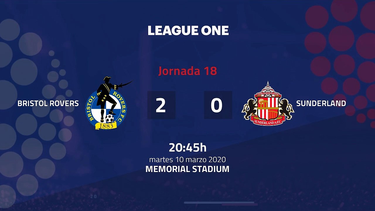 Resumen partido entre Bristol Rovers y Sunderland Jornada 18 League One