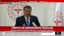 Sağlık Bakanı Koca: Türkiye'de bir kişide koronavirüs tespit edildi