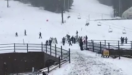 Fresh powder at the Arizona Snowbowl resort
