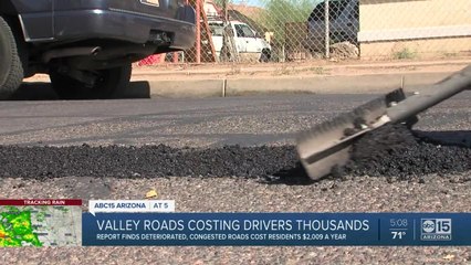 Valley roads costing drivers thousands