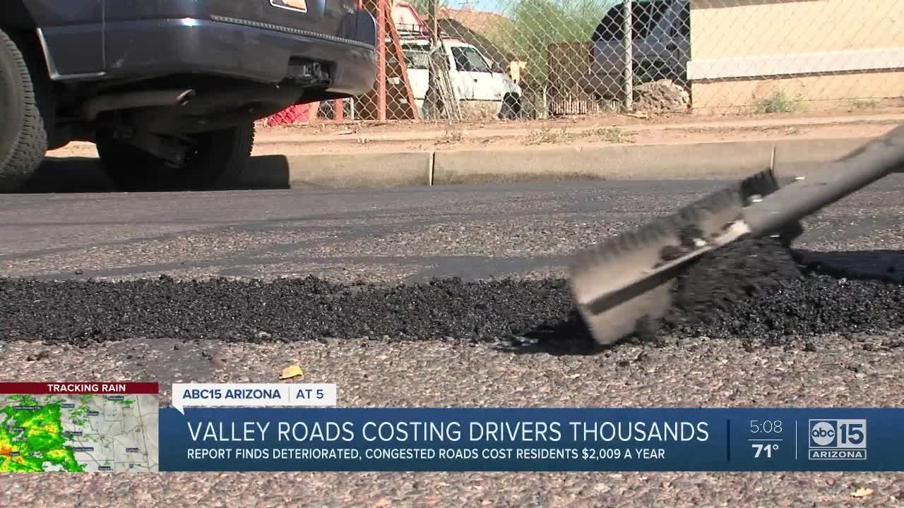 Valley roads costing drivers thousands