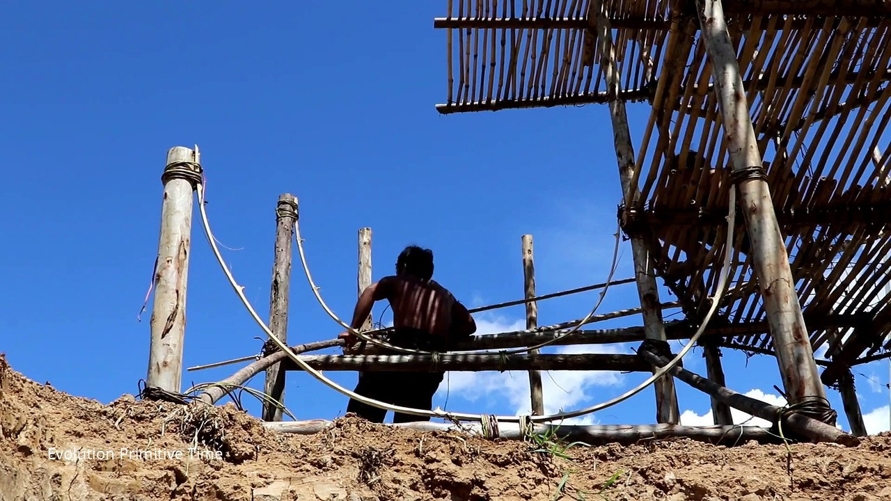 Build Big Swimming Pool & Three Story Mud House With Water Slide Around House (full)