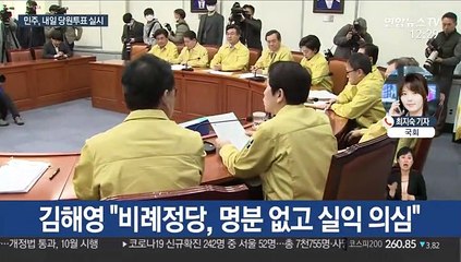 민주 "전당원 투표로 비례연합정당 참여 결정"