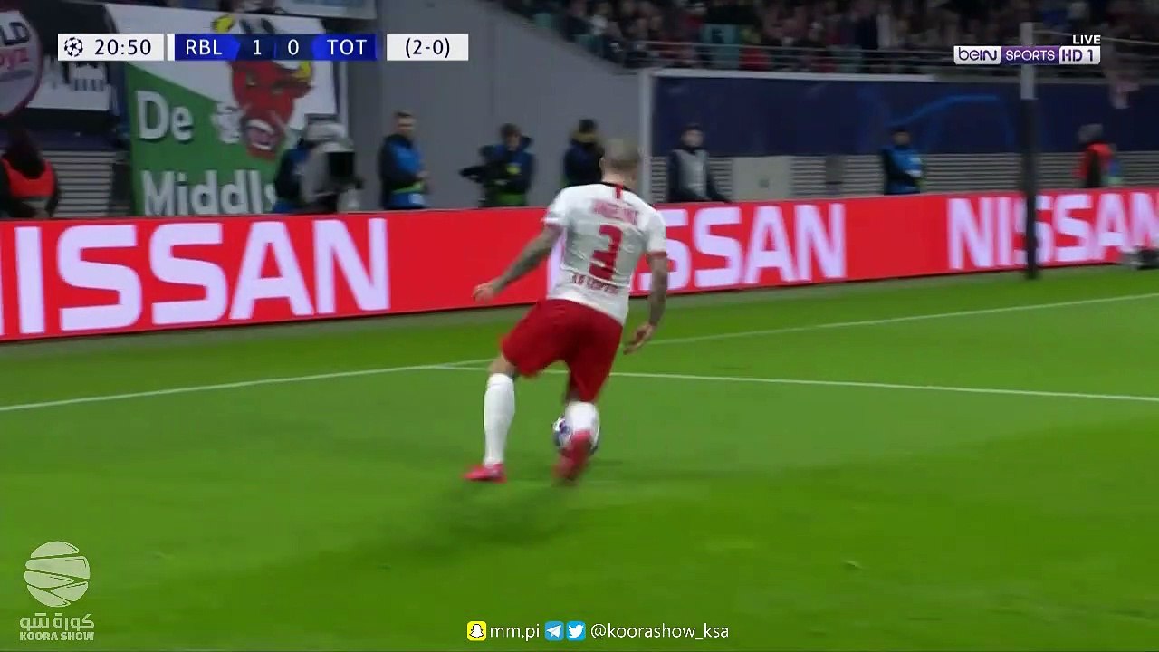 ملخص واهداف فوز لايبزيج على توتنهام 3-0 في اياب...