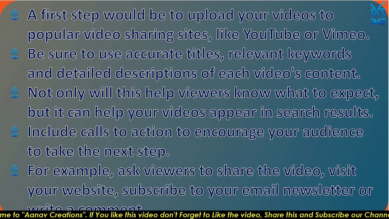 Sharing and promoting your videos | Digital Marketing |  @Aanav Creations   @Technical Maanav