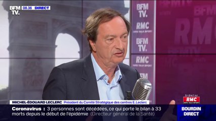 Coronavirus: Michel-Edouard Leclerc constate qu'il y a eu "40 à 70% de commandes supplémentaires au drive" la semaine dernière