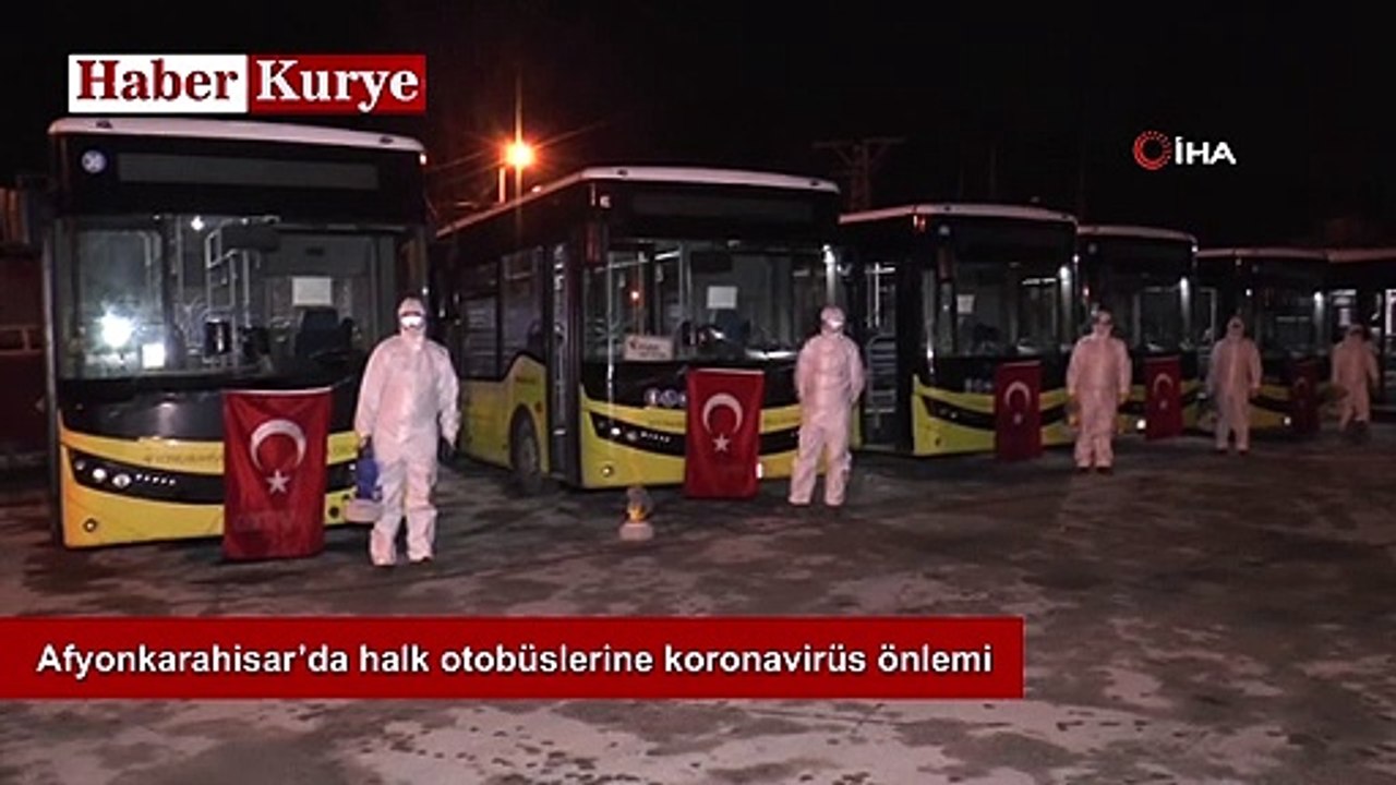 Afyonkarahisar’da halk otobüslerine koronavirüs önlemi