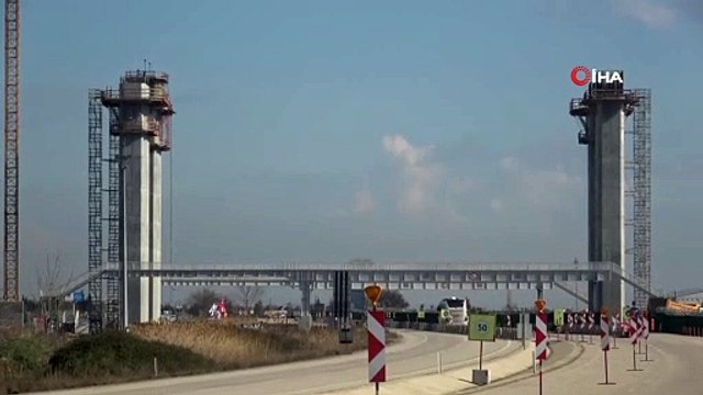 1915 Çanakkale Köprüsü'nün ayakları 207 metre uzunluğa ulaştı