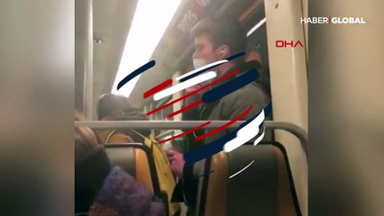 Metroya tükürük bulaştırdı, gözaltına alındı