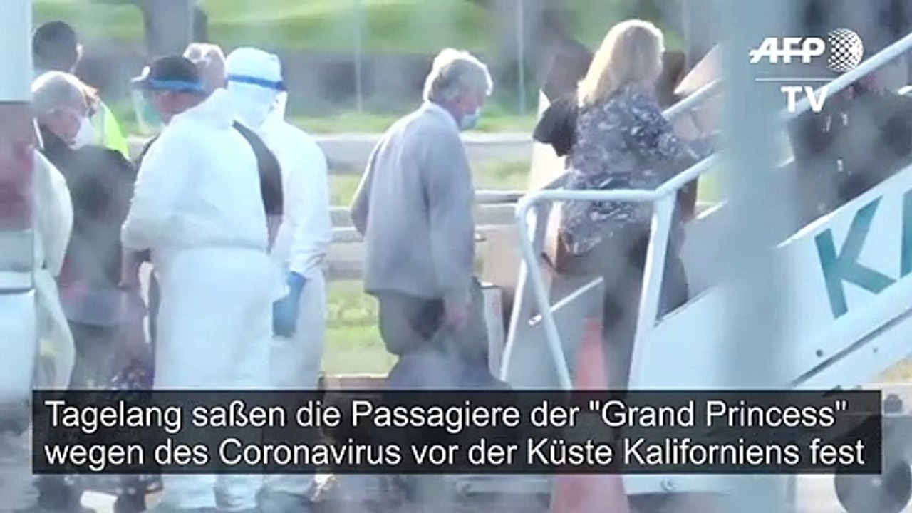 Coronavirus: Passagiere der 'Grand Princess' werden ausgeflogen