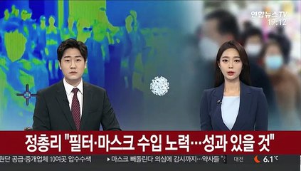 정 총리 "필터·마스크 수입 노력…성과 있을 것"