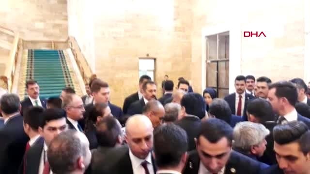 ANKARA CUMHURBASKANI ERDOGANIN CIKISI SIRASINDA TBMM'DE TERMAL KAMERALI ONLEM