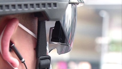 Coronavirus: Chinese police wear smart helmets to check body temperature in crowds