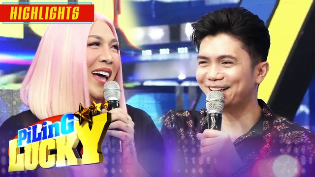 Vhong asks Vice who he is pertaining to in his hugot | It's Showtime Piling Lucky