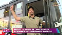 Miguel Álvarez fue cobrador de bus por un día