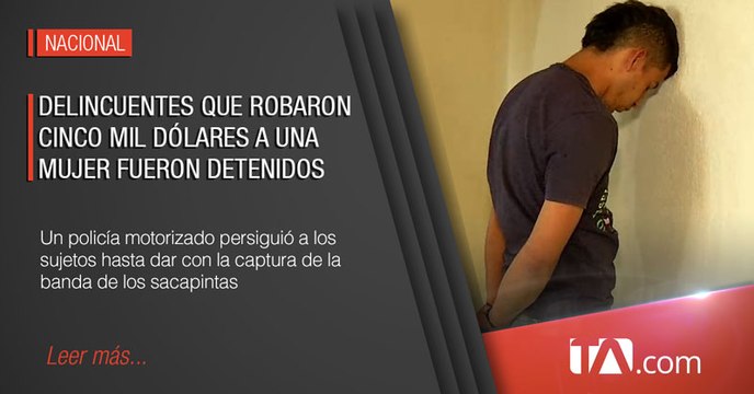 Cae banda de sacapintas tras robar a una mujer