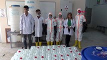 ADIYAMAN Öğrenciler koronavirüse karşı dezenfektan üretti