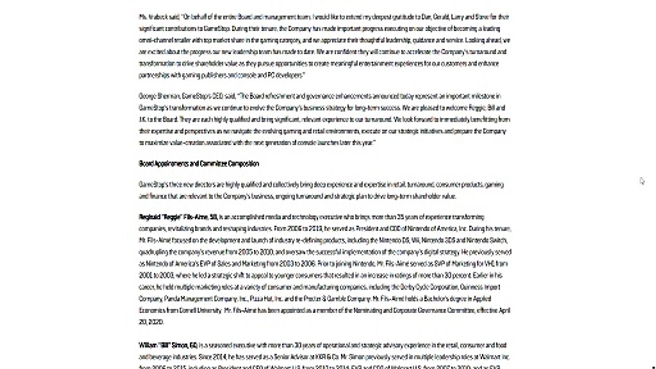 Will Fils Aimé save GameStop?