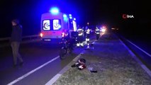 Seyir halindeki motosiklet devrildi: 1 ölü