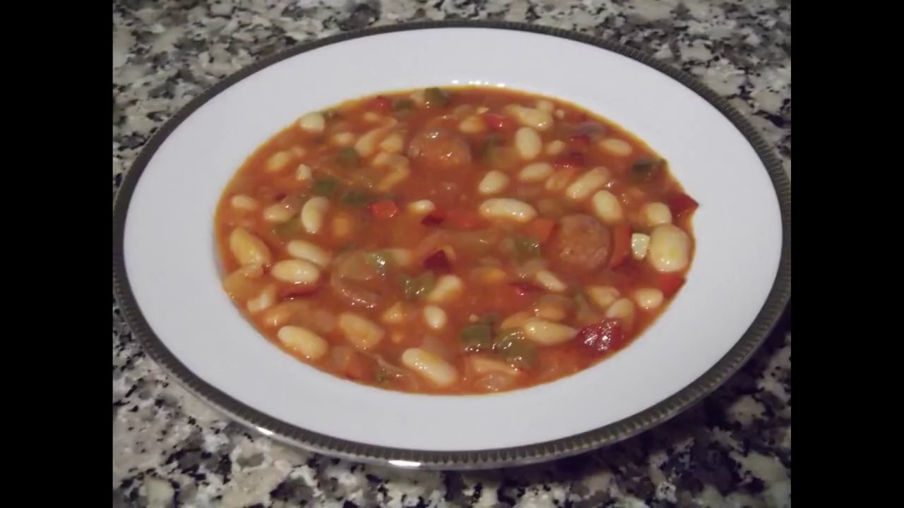 White beans with spicy sausage