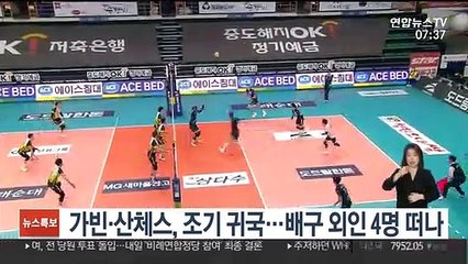 가빈·산체스, 조기 귀국 확정…배구 외인 4명 떠나