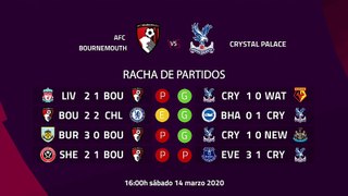 Previa partido entre AFC Bournemouth y Crystal Palace Jornada 30 Premier League
