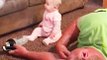 Funniest Baby's Reaction To Daddy Snoring