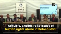 Activists, experts raise issues of human rights abuse in Balochistan